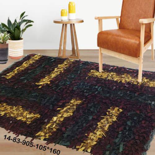 Modern floor rugs Leather Shag Area Carpet Anti-slip fluffy rugs online AU rugs14-83 - KANDM PARSE LEATHER SHOP