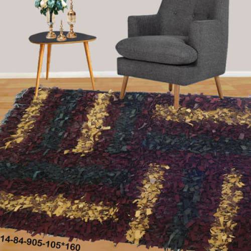 Modern floor rugs Leather Shag Area Carpet Anti-slip fluffy rugs online AU rugs14-84 - KANDM PARSE LEATHER SHOP