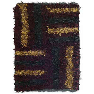 Modern floor rugs Leather Shag Area Carpet Anti-slip fluffy rugs online AU rugs14-84 - KANDM PARSE LEATHER SHOP