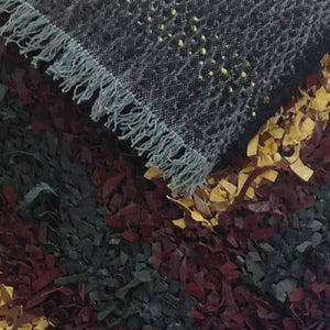 Modern floor rugs Leather Shag Area Carpet Anti-slip fluffy rugs online AU rugs14-84 - KANDM PARSE LEATHER SHOP