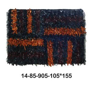 Modern floor rugs Leather Shag Area Carpet Anti-slip fluffy 