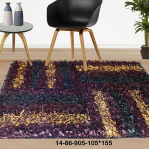 Modern floor rugs Leather Shag Area Carpet Anti-slip fluffy rugs online AU rugs14-86 - KANDM PARSE LEATHER SHOP