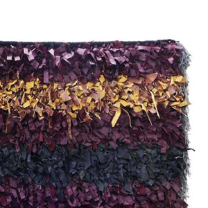 Modern floor rugs Leather Shag Area Carpet Anti-slip fluffy rugs online AU rugs14-86 - KANDM PARSE LEATHER SHOP