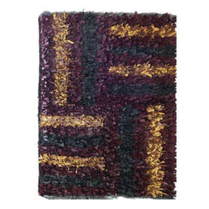 Modern floor rugs Leather Shag Area Carpet Anti-slip fluffy rugs online AU rugs14-86 - KANDM PARSE LEATHER SHOP