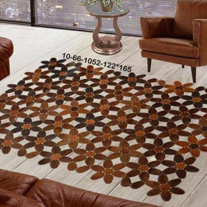 Modern floor rugs patchwork cow leather rug Bohemian new rugs online AU Rugs 10-66 - KANDM PARSE LEATHER SHOP