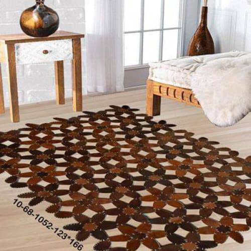 Modern floor rugs patchwork cow leather rug Bohemian new rugs online AU Rugs 10-68 - KANDM PARSE LEATHER SHOP