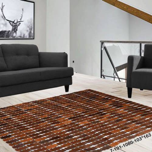 Modern floor rugs patchwork cow leather rug Bohemian new rugs online AU Rugs 7-101 - KANDM PARSE LEATHER SHOP