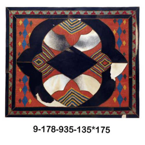 Modern floor rugs patchwork cowhide kilim rug living room rugs online AU Rugs 9-178 - KANDM PARSE LEATHER SHOP