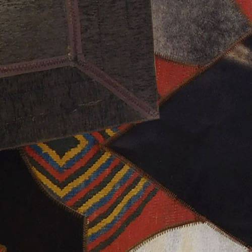 Modern floor rugs patchwork cowhide kilim rug living room rugs online AU Rugs 9-178 - KANDM PARSE LEATHER SHOP