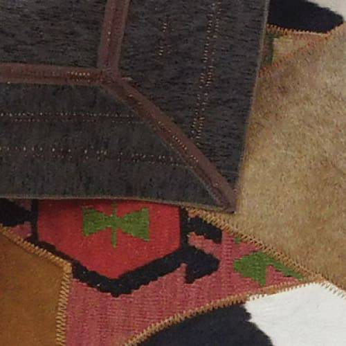 Modern floor rugs patchwork cowhide kilim rug living room rugs online AU Rugs 9-183 - KANDM PARSE LEATHER SHOP
