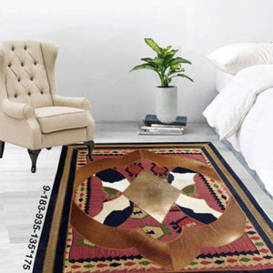 Modern floor rugs patchwork cowhide kilim rug living room rugs online AU Rugs 9-183 - KANDM PARSE LEATHER SHOP