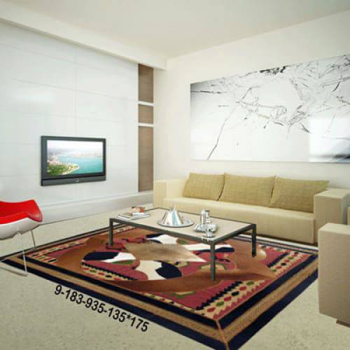 Modern floor rugs patchwork cowhide kilim rug living room rugs online AU Rugs 9-183 - KANDM PARSE LEATHER SHOP