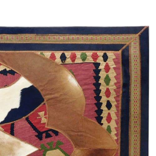 Modern floor rugs patchwork cowhide kilim rug living room rugs online AU Rugs 9-183 - KANDM PARSE LEATHER SHOP