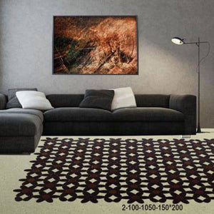 Modern floor rugs patchwork cowhide leather rug Bohemian new rugs online AU Rugs 2-100 - KANDM PARSE LEATHER SHOP