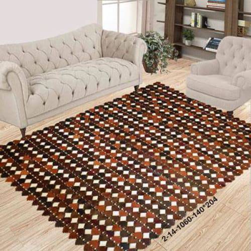 Modern floor rugs patchwork cowhide leather rug Bohemian new rugs online AU Rugs 2-14 - KANDM PARSE LEATHER SHOP