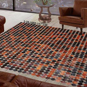 Modern floor rugs patchwork cowhide leather rug Bohemian new rugs online AU Rugs 2-28 - KANDM PARSE LEATHER SHOP