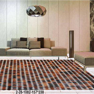 Modern floor rugs patchwork cowhide leather rug Bohemian new rugs online AU Rugs 2-28 - KANDM PARSE LEATHER SHOP