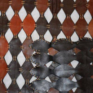 Modern floor rugs patchwork cowhide leather rug Bohemian new rugs online AU Rugs 2-31 - KANDM PARSE LEATHER SHOP