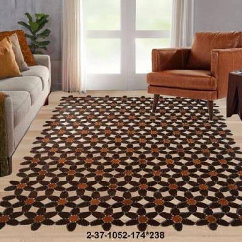 Modern floor rugs patchwork cowhide leather rug Bohemian new rugs online AU Rugs 2-37 - KANDM PARSE LEATHER SHOP