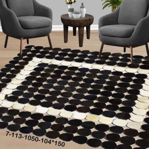 Modern floor rugs patchwork cowhide rug Bohemian new rugs online AU Rugs 7-113 - KANDM PARSE LEATHER SHOP