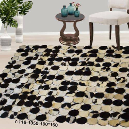 Modern floor rugs patchwork cowhide rug Bohemian new rugs online AU Rugs 7-118 - KANDM PARSE LEATHER SHOP