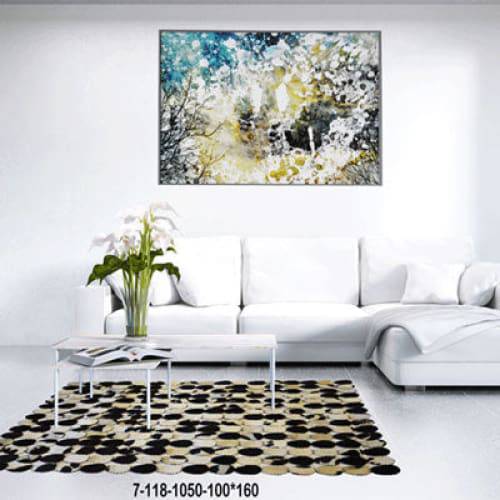 Modern floor rugs patchwork cowhide rug Bohemian new rugs online AU Rugs 7-118 - KANDM PARSE LEATHER SHOP