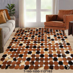 Modern floor rugs patchwork cowhide rug Bohemian new rugs online AU Rugs 7-160 - KANDM PARSE LEATHER SHOP