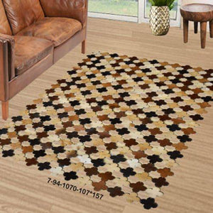 Modern floor rugs patchwork cowhide rug Bohemian new rugs online AU Rugs 7-94 - KANDM PARSE LEATHER SHOP