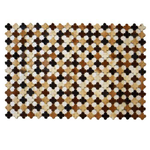 Modern floor rugs patchwork cowhide rug Bohemian new rugs online AU Rugs 7-94 - KANDM PARSE LEATHER SHOP
