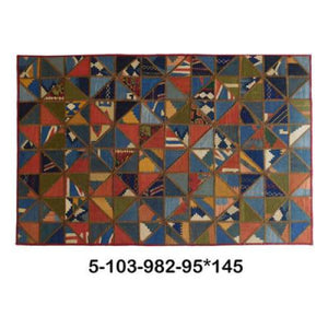 Modern floor rugs patchwork kilim rugs wool carpet natural rugs online AU Rugs 5-103 - KANDM PARSE LEATHER SHOP