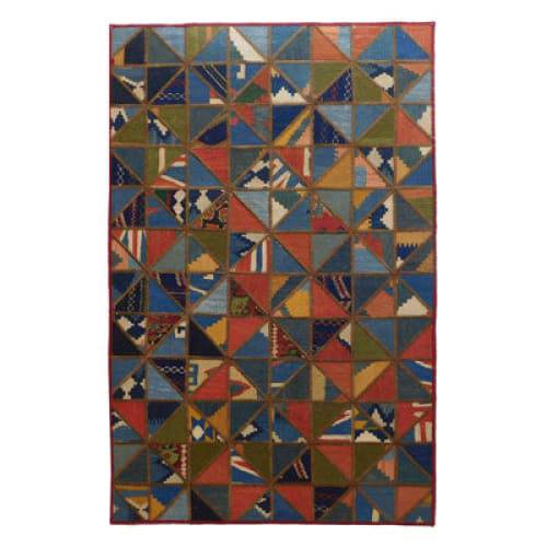 Modern floor rugs patchwork kilim rugs wool carpet natural rugs online AU Rugs 5-103 - KANDM PARSE LEATHER SHOP