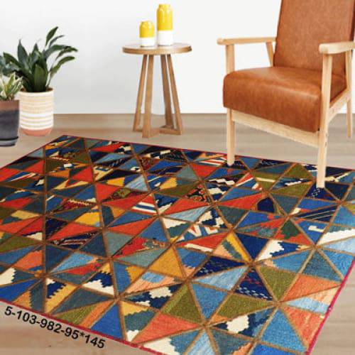 Modern floor rugs patchwork kilim rugs wool carpet natural rugs online AU Rugs 5-103 - KANDM PARSE LEATHER SHOP