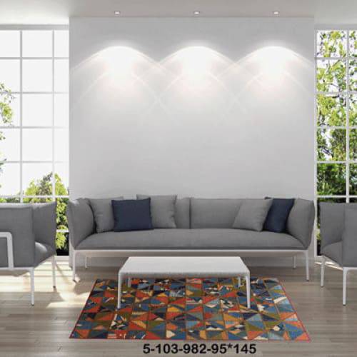 Modern floor rugs patchwork kilim rugs wool carpet natural rugs online AU Rugs 5-103 - KANDM PARSE LEATHER SHOP