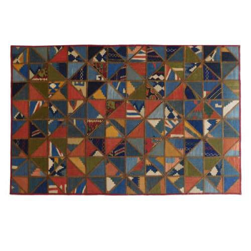 Modern floor rugs patchwork kilim rugs wool carpet natural rugs online AU Rugs 5-103 - KANDM PARSE LEATHER SHOP