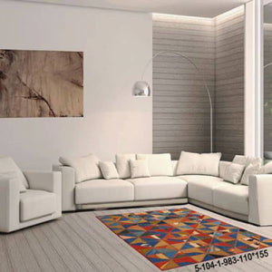 Modern floor rugs patchwork kilim rugs wool carpet natural rugs online AU Rugs 5-104-1(122) - KANDM PARSE LEATHER SHOP