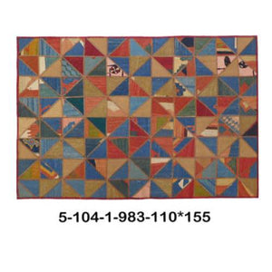 Modern floor rugs patchwork kilim rugs wool carpet natural rugs online AU Rugs 5-104-1(122) - KANDM PARSE LEATHER SHOP