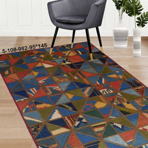 Modern floor rugs patchwork kilim rugs wool carpet natural rugs online AU Rugs 5-108 - KANDM PARSE LEATHER SHOP