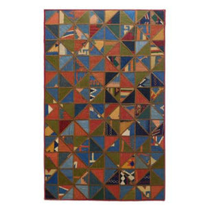 Modern floor rugs patchwork kilim rugs wool carpet natural rugs online AU Rugs 5-109 - KANDM PARSE LEATHER SHOP