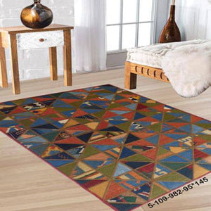 Modern floor rugs patchwork kilim rugs wool carpet natural rugs online AU Rugs 5-109 - KANDM PARSE LEATHER SHOP