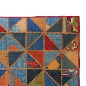 Modern floor rugs patchwork kilim rugs wool carpet natural rugs online AU Rugs 5-110-1(128) - KANDM PARSE LEATHER SHOP