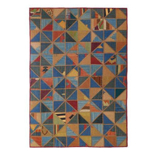 Modern floor rugs patchwork kilim rugs wool carpet natural rugs online AU Rugs 5-110-1(128) - KANDM PARSE LEATHER SHOP