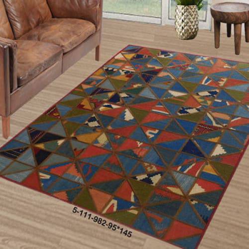 Modern floor rugs patchwork kilim rugs wool carpet natural rugs online AU Rugs 5-112 - KANDM PARSE LEATHER SHOP