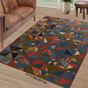 Modern floor rugs patchwork kilim rugs wool carpet natural rugs online AU Rugs 5-113 - KANDM PARSE LEATHER SHOP