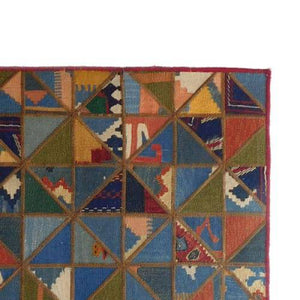 Modern floor rugs patchwork kilim rugs wool carpet natural rugs online AU Rugs 5-113 - KANDM PARSE LEATHER SHOP