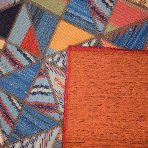 Modern floor rugs patchwork kilim rugs wool carpet natural rugs online AU Rugs 5-64 - KANDM PARSE LEATHER SHOP