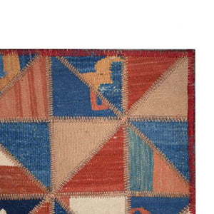 Modern floor rugs patchwork kilim rugs wool carpet natural rugs online AU Rugs 5-83 - KANDM PARSE LEATHER SHOP