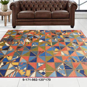 Modern floor rugs patchwork kilim rugs wool carpet natural rugs online AU Rugs 9-171 - KANDM PARSE LEATHER SHOP