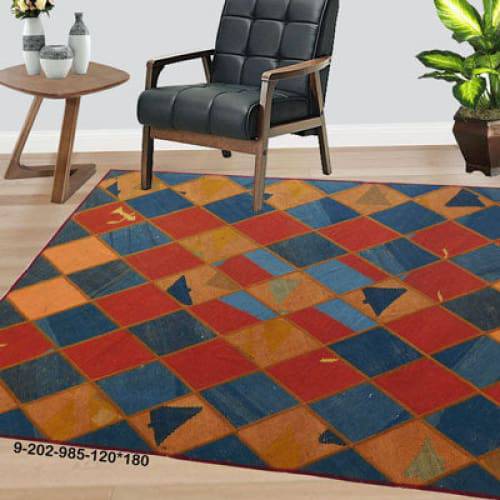 Modern floor rugs patchwork kilim rugs wool carpet natural rugs online AU Rugs 9-202 - KANDM PARSE LEATHER SHOP