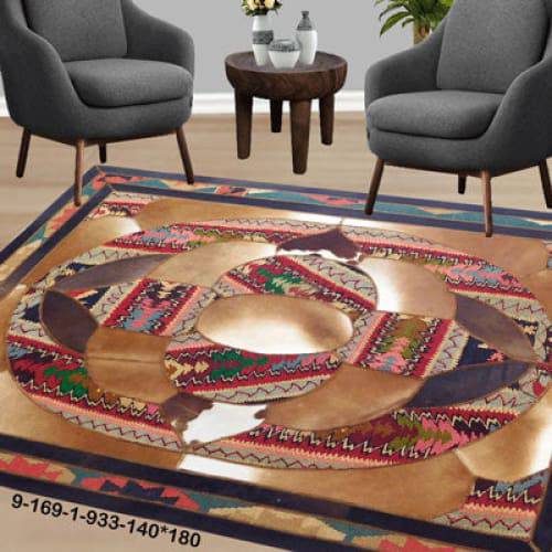 Modern rug floor rugs cowhide kilim rugs carpet patchwork rugs online AU Rugs 9-169-1 - KANDM PARSE LEATHER SHOP