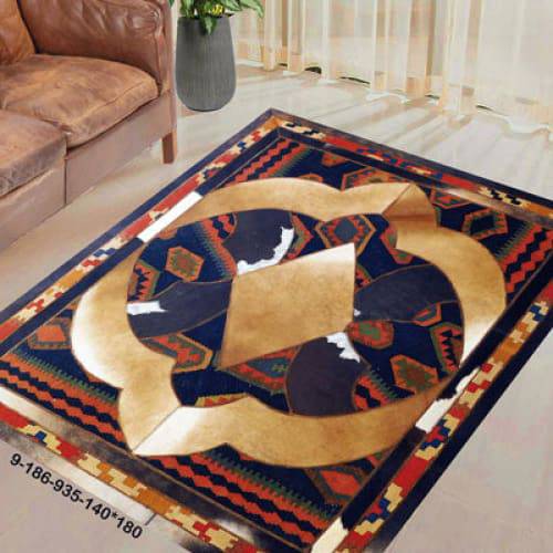 Modern rug floor rugs cowhide kilim rugs carpet patchwork rugs online AU Rugs 9-186 - KANDM PARSE LEATHER SHOP